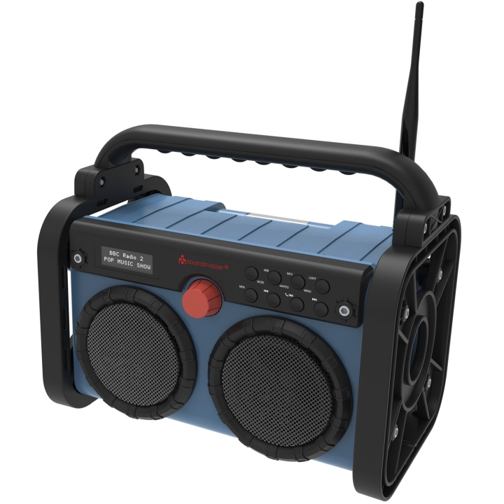 Soundmaster DAB85BL Stereo DAB+/FM bygg/trädgårds-radio med Bluetooth®, LED-belysning & Li-Ion batteri ryhmässä KODINELEKTRONIIKKA / Ääni & Kuva / Kaiuttimet & Tarvikkeet / Bluetooth-kaiutin / Kannettavat kaiuttimet @ TP E-commerce Nordic AB (C37661)