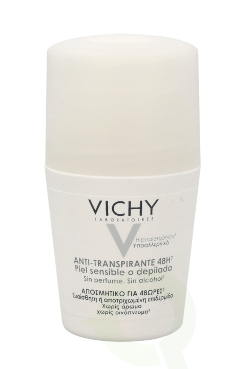 Vichy Deo Antiperspirant 48H Roll On White Cap 50 ml ryhmässä KAUNEUS JA TERVEYS / Tuoksut & Parfyymit / Deodorantit / Naisten deodorantit @ TP E-commerce Nordic AB (C38041)