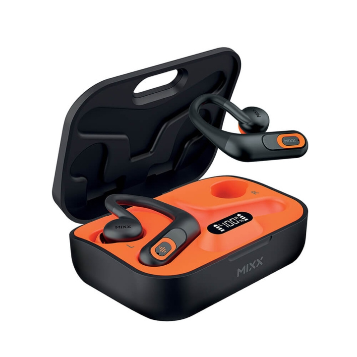 MIXX Headphone Sports Charge In-Ear Hook TWS Black/Orange ryhmässä KODINELEKTRONIIKKA / Ääni & Kuva / Kuulokkeet & Tarvikkeet / Kuulokkeet @ TP E-commerce Nordic AB (C38388)