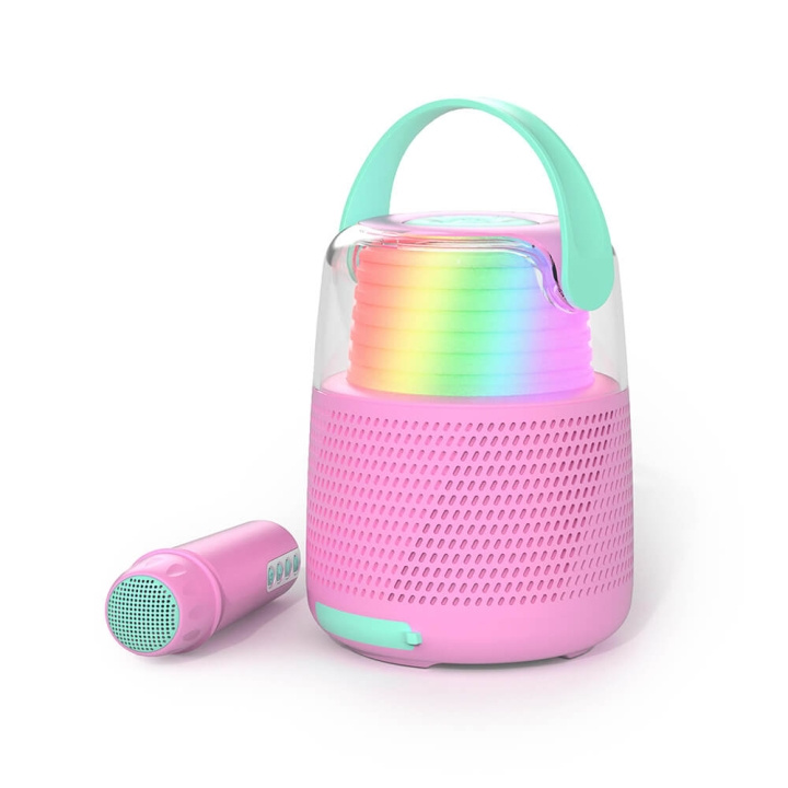Mobility On Board MOB Speaker Karaoke Kit Mic LED Rosa ryhmässä KODINELEKTRONIIKKA / Ääni & Kuva / Kaiuttimet & Tarvikkeet / Bluetooth-kaiutin / Kannettavat kaiuttimet @ TP E-commerce Nordic AB (C38403)