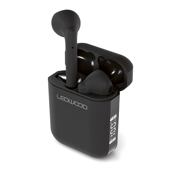 LEDWOOD Headphone Apollo TWS True Wireless In-Ear Black Mic ryhmässä KODINELEKTRONIIKKA / Ääni & Kuva / Kuulokkeet & Tarvikkeet / Kuulokkeet @ TP E-commerce Nordic AB (C38422)