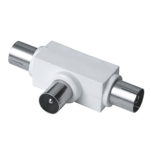 Hama EXXTER Adapter Antenn Fördelare Vit Hane-2xHona ryhmässä KODINELEKTRONIIKKA / Ääni & Kuva / TV & Tarvikkeet / Antennit & Tarvikkeet @ TP E-commerce Nordic AB (C38513)