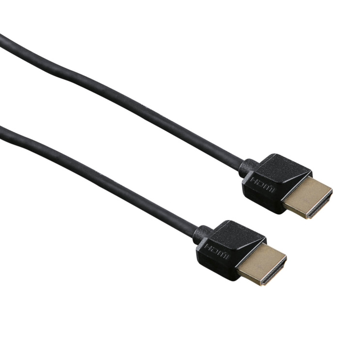 HAMA Johto HDMI Ethernet Flexislim 1.5m Musta ryhmässä KODINELEKTRONIIKKA / Kaapelit & Sovittimet / HDMI / Kaapelit @ TP E-commerce Nordic AB (C38526)