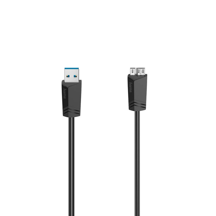 HAMA Cable Micro-USB 3.0 5Gbit/s Black 1.5m ryhmässä TIETOKOONET & TARVIKKEET / Kaapelit & Sovittimet / Muut @ TP E-commerce Nordic AB (C38582)