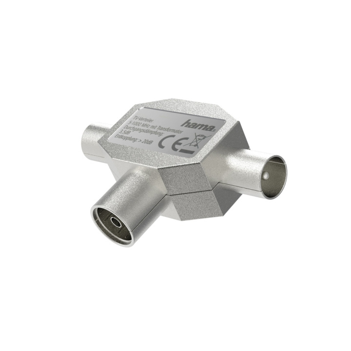 Hama Antenna Splitter Coax 1-2 for TV ryhmässä KODINELEKTRONIIKKA / Ääni & Kuva / TV & Tarvikkeet / Antennit & Tarvikkeet @ TP E-commerce Nordic AB (C38610)