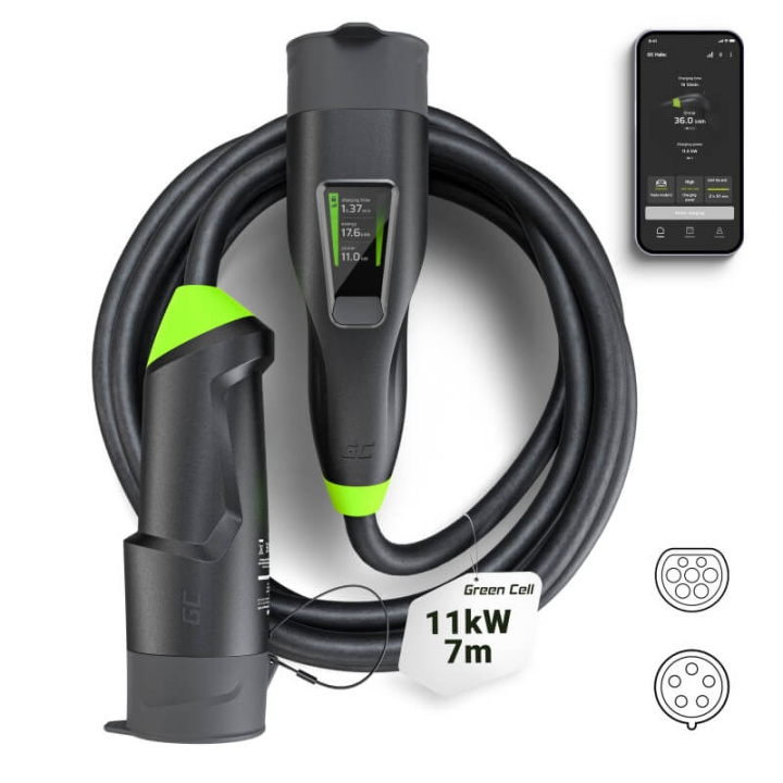 greencell EV Charger Habu 11kW 7m Type 2/CEE 3 phase ryhmässä AUTO / Sähköauton lautauskaapelit ja latauslaatikot @ TP E-commerce Nordic AB (C38696)
