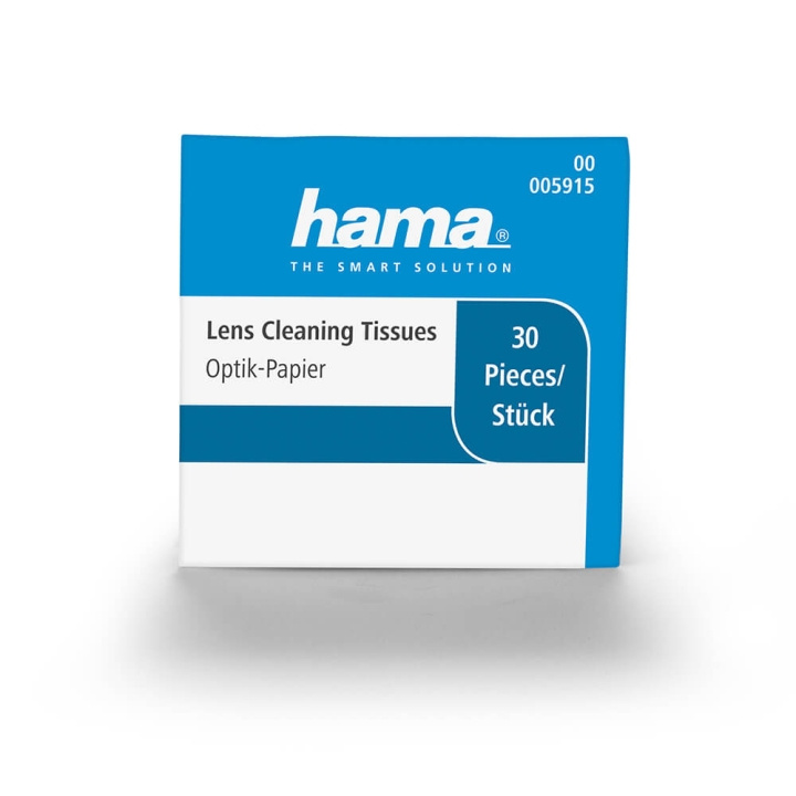 Hama Lens Cleaning Tissues 30 pcs ryhmässä KODINELEKTRONIIKKA / Valokuvat & Videot / Valokuvauslaitteet / Muut @ TP E-commerce Nordic AB (C38699)