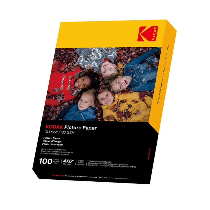 KODAK 10x15cm Glossy Photo Paper 180/m² 100 Sheets ryhmässä KODINELEKTRONIIKKA / Valokuvat & Videot / Valokuvauslaitteet / Muut @ TP E-commerce Nordic AB (C38706)