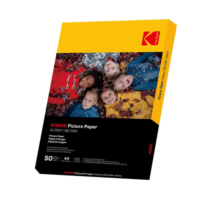 KODAK 21x29,7cm Glossy Photo Paper 180/m² 50 Sheets ryhmässä KODINELEKTRONIIKKA / Valokuvat & Videot / Valokuvauslaitteet / Muut @ TP E-commerce Nordic AB (C38712)