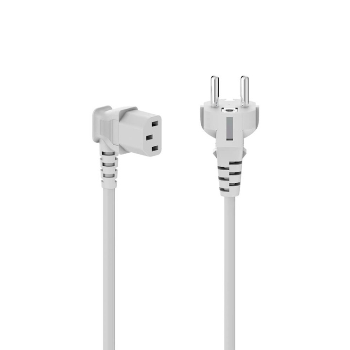 Hama Power Cable Angled 3-pole White 5.0m ryhmässä KOTI, TALOUS JA PUUTARHA / Sähkö & Valaistus / Jatkojohdot @ TP E-commerce Nordic AB (C38753)