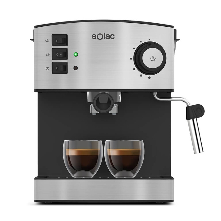 SOLAC Espresso Maker Taste Classic M80 Inox ryhmässä KOTI, TALOUS JA PUUTARHA / Kodinkoneet / Kahvikoneet ja tarvikkeet / Espressokoneet @ TP E-commerce Nordic AB (C38768)