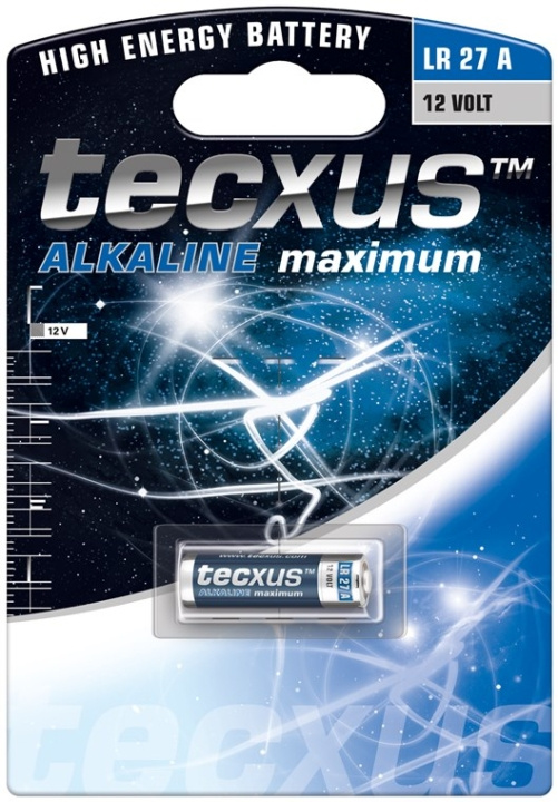tecxus LR27/A27 batteri, 1 st. blister alkaliskt manganbatteri, 12 V ryhmässä KODINELEKTRONIIKKA / Paristot & Laturit / Akut / Muut @ TP E-commerce Nordic AB (C38840)