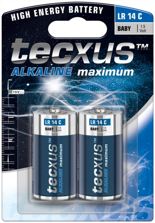 tecxus LR14/C (Baby) batteri, 2 st. blister alkaliskt manganbatteri, 1,5 V ryhmässä KODINELEKTRONIIKKA / Paristot & Laturit / Akut / Muut @ TP E-commerce Nordic AB (C38847)