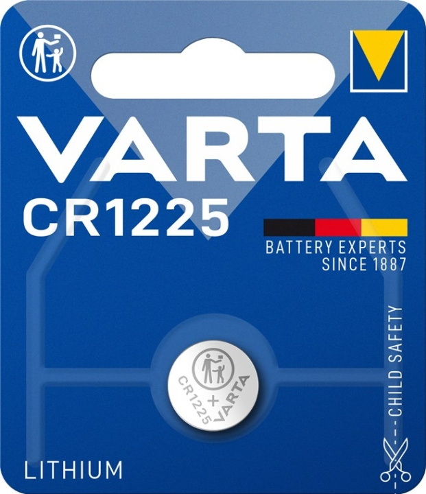 Varta CR1225 (6225) batteri, 1 st. blister litium-knappcell, 3 V ryhmässä KODINELEKTRONIIKKA / Paristot & Laturit / Akut / Nappiparistot @ TP E-commerce Nordic AB (C38856)