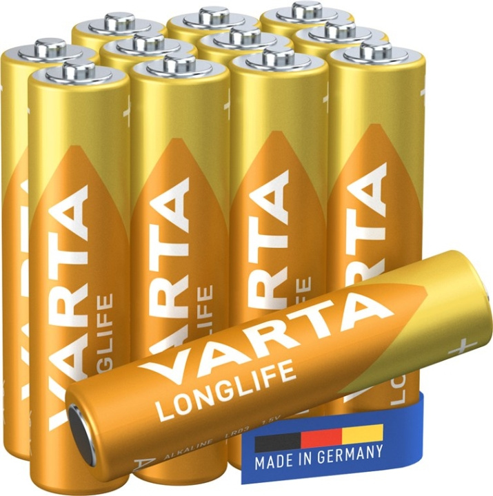 Varta LR03/AAA (Micro) (4103) batteri, 12 st. box alkaliskt manganbatteri, 1,5 V ryhmässä KODINELEKTRONIIKKA / Paristot & Laturit / Akut / AAA @ TP E-commerce Nordic AB (C38866)