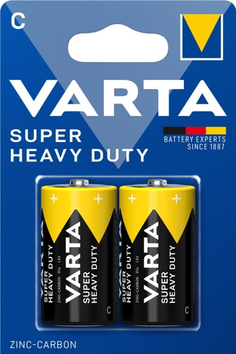 Varta R14/C (Baby) (2014) batteri, 2 st. blister Zink- kol batteri, 1,5 V ryhmässä KODINELEKTRONIIKKA / Paristot & Laturit / Akut / Muut @ TP E-commerce Nordic AB (C38879)
