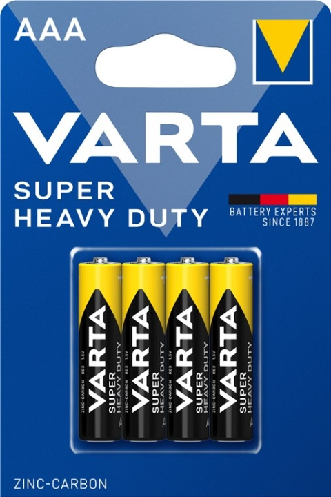 Varta R03/AAA (Micro) (2003) batteri, 4 st. blister Zink- kol batteri, 1,5 V ryhmässä KODINELEKTRONIIKKA / Paristot & Laturit / Akut / AAA @ TP E-commerce Nordic AB (C38890)