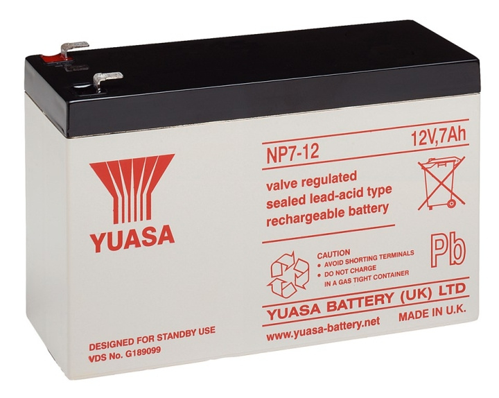 Yuasa Blybatteri 12 V, 7,0 Ah (NP7-12L) Blybatteri ryhmässä KODINELEKTRONIIKKA / Paristot & Laturit / Ladattavat paristot / Lyijyparistot @ TP E-commerce Nordic AB (C38909)