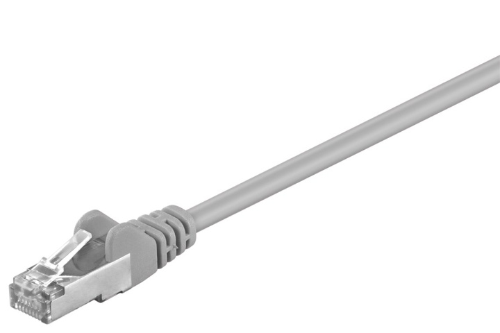 Goobay Patchkabel CAT 5e, F/UTP, grå, 0,5 m kopparklädd aluminiumtråd (CCA) ryhmässä TIETOKOONET & TARVIKKEET / Kaapelit & Sovittimet / Verkko / Cat5e @ TP E-commerce Nordic AB (C38936)