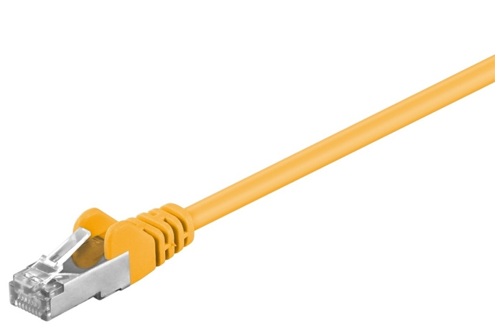 Goobay Patchkabel CAT 5e, F/UTP, gul, 15 m kopparklädd aluminiumtråd (CCA) ryhmässä TIETOKOONET & TARVIKKEET / Kaapelit & Sovittimet / Verkko / Cat5e @ TP E-commerce Nordic AB (C38989)