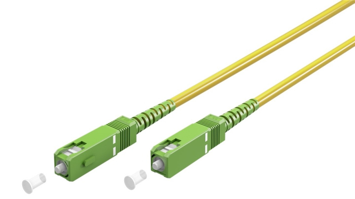 Goobay Fiberoptisk kabel (FTTH), Singlemode (OS2) Yellow, gul (Simplex), 0,5 m plugg SC-APC (8°) > plugg SC-APC (8°), halogenfri kabelhölje (LSZH) ryhmässä TIETOKOONET & TARVIKKEET / Kaapelit & Sovittimet / Verkko / Kuitukaapelointi @ TP E-commerce Nordic AB (C39112)