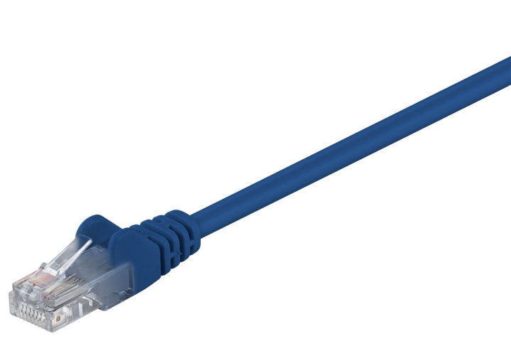 Goobay Patchkabel CAT 5e, U/UTP, blå, 1 m kopparklädd aluminiumtråd (CCA) ryhmässä TIETOKOONET & TARVIKKEET / Kaapelit & Sovittimet / Verkko / Cat5e @ TP E-commerce Nordic AB (C39257)