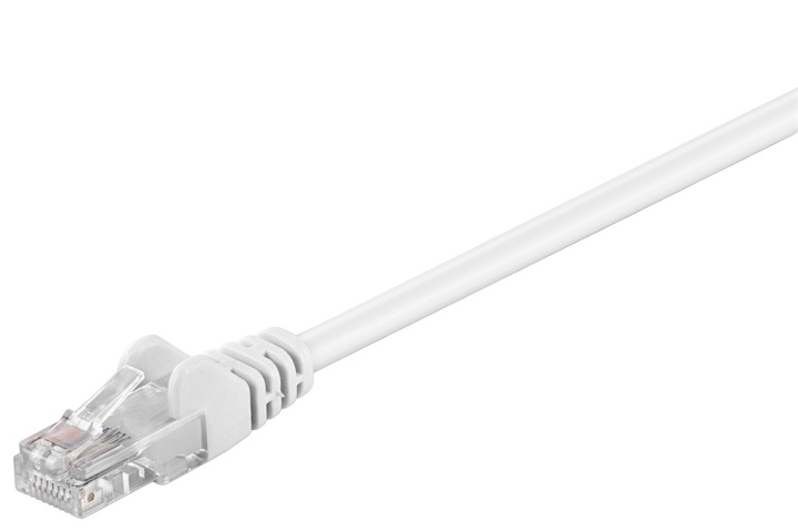 Goobay Patchkabel CAT 5e, U/UTP, vit, 0,5 m kopparklädd aluminiumtråd (CCA) ryhmässä TIETOKOONET & TARVIKKEET / Kaapelit & Sovittimet / Verkko / Cat5e @ TP E-commerce Nordic AB (C39302)