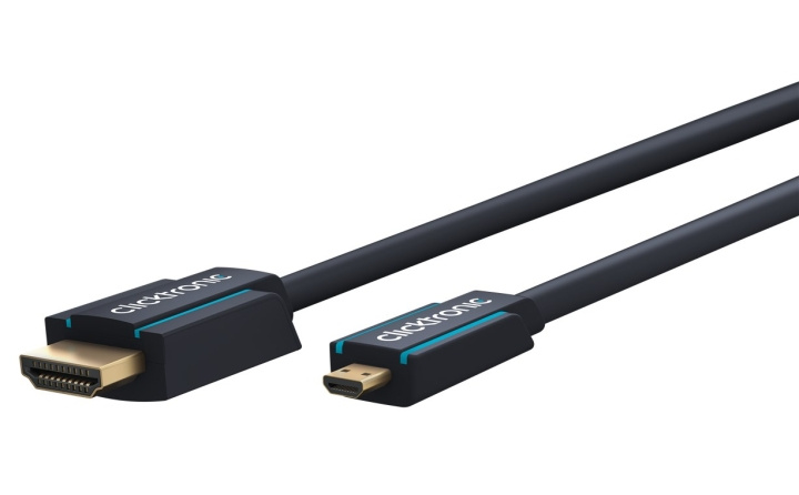 ClickTronic HDMI™ till Micro HDMI™-adapterkabel Premiumkabel | 1x HDMI™-kontakt 1x Micro-HDMI™-kontakt | 1,0 m | UHD 4K @ 30 Hz ryhmässä KODINELEKTRONIIKKA / Kaapelit & Sovittimet / HDMI / Kaapelit @ TP E-commerce Nordic AB (C39383)