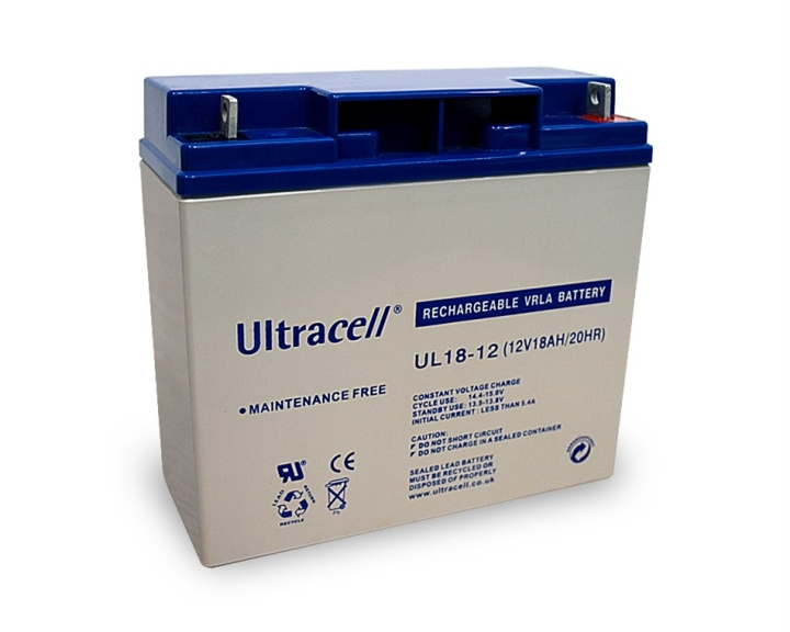 Ultracell Blybatteri 12 V, 18 Ah (UC18-12) Ämne (M5) Blybatteri ryhmässä KODINELEKTRONIIKKA / Paristot & Laturit / Ladattavat paristot / Lyijyparistot @ TP E-commerce Nordic AB (C39426)