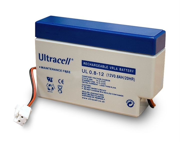 Ultracell Blybatteri 12 V, 0,8 Ah (UL0.8-12) JST-kontakt Blybatteri ryhmässä KODINELEKTRONIIKKA / Paristot & Laturit / Ladattavat paristot / Lyijyparistot @ TP E-commerce Nordic AB (C39428)