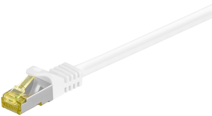 Goobay RJ45 patchkabel S/FTP (PiMF), 500 MHz, med CAT 7 råkabel, vit, 0,5 m LSZH halogenfri kabelhölje, koppar, RJ45-kontakt (CAT 6A) ryhmässä TIETOKOONET & TARVIKKEET / Kaapelit & Sovittimet / Verkko / Cat7 @ TP E-commerce Nordic AB (C39430)