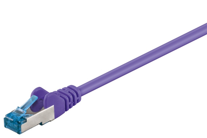 Goobay Patchkabel CAT 6A, S/FTP (PiMF), violett, 10 m opparledare (CU), halogenfri kabelhölje (LSZH) ryhmässä TIETOKOONET & TARVIKKEET / Kaapelit & Sovittimet / Verkko / Cat6 @ TP E-commerce Nordic AB (C39711)