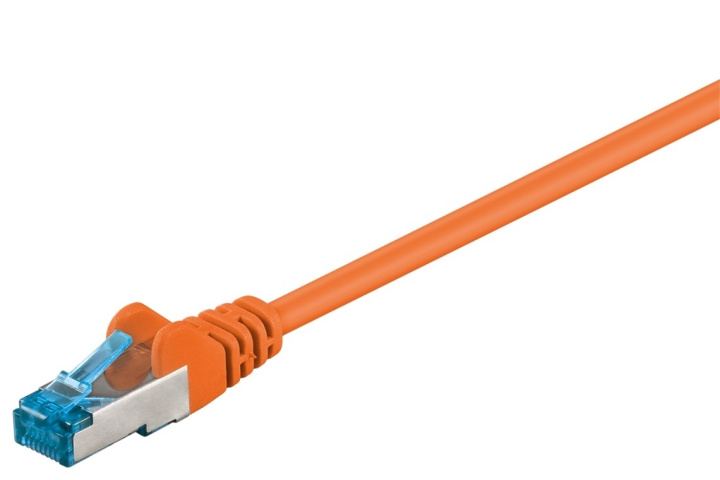 Goobay Patchkabel CAT 6A, S/FTP (PiMF), orange, 2 m opparledare (CU), halogenfri kabelhölje (LSZH) ryhmässä TIETOKOONET & TARVIKKEET / Kaapelit & Sovittimet / Verkko / Cat6 @ TP E-commerce Nordic AB (C39718)