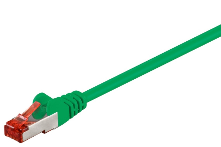 Goobay Patchkabel CAT 6, S/FTP (PiMF), grön, 0,25 m kopparklädd aluminiumtråd (CCA) ryhmässä TIETOKOONET & TARVIKKEET / Kaapelit & Sovittimet / Verkko / Cat6 @ TP E-commerce Nordic AB (C39852)