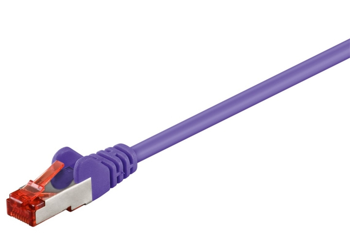 Goobay Patchkabel CAT 6, S/FTP (PiMF), lila, 0,25 m kopparklädd aluminiumtråd (CCA) ryhmässä TIETOKOONET & TARVIKKEET / Kaapelit & Sovittimet / Verkko / Cat6 @ TP E-commerce Nordic AB (C39857)