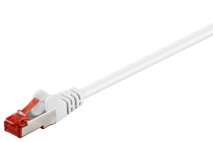 Goobay Patchkabel CAT 6, S/FTP (PiMF), vit, 0,25 m kopparklädd aluminiumtråd (CCA) ryhmässä TIETOKOONET & TARVIKKEET / Kaapelit & Sovittimet / Verkko / Cat6 @ TP E-commerce Nordic AB (C39858)