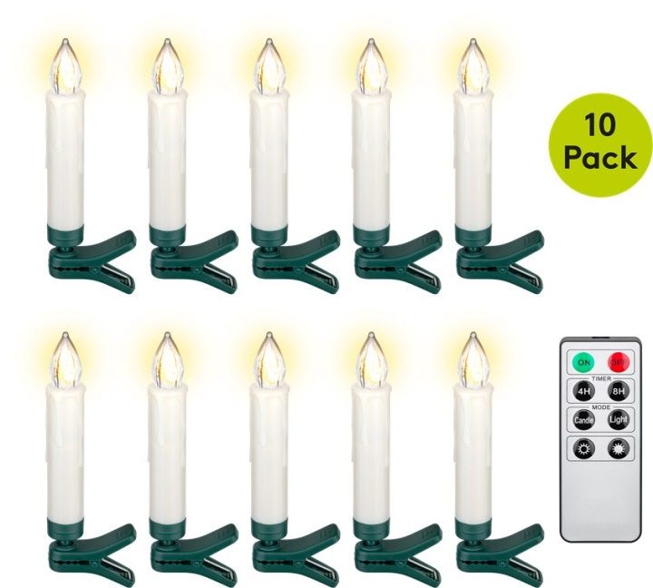 Goobay 10 trådlösa LED-julgranljus med terminaler och IR-fjärrkontroll för styrning av timrar, ljuslägen och dimmer ryhmässä KODINELEKTRONIIKKA / Valaistus / Jouluvalaistus @ TP E-commerce Nordic AB (C40077)