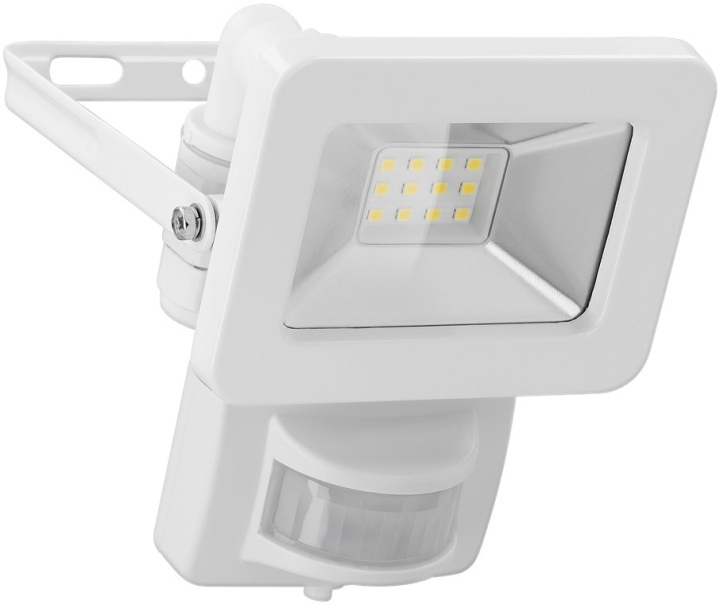 Goobay LED-strålkastare för utomhusbruk, 10 W, med rörelsedetektor med 850 lm, neutralt vitt ljus (4000 K), PIR-sensor med ON/OFF-funktion och M16 kabelgenomföring, lämplig för utomhusbruk (IP44) ryhmässä KOTI, TALOUS JA PUUTARHA / Sähkö & Valaistus / Ulkovalaistus / LED-valonheitin @ TP E-commerce Nordic AB (C40104)