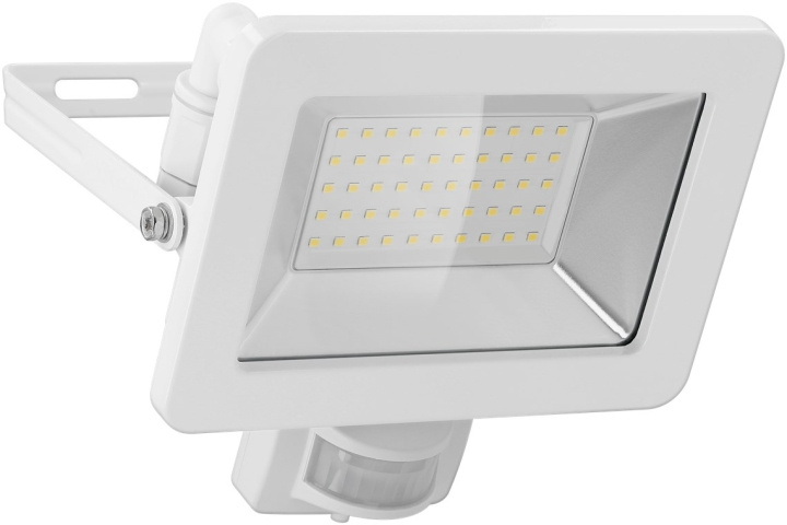 Goobay LED-strålkastare för utomhusbruk, 50 W, med rörelsedetektor med 4250 lm, neutralt vitt ljus (4000 K), PIR-sensor med ON/OFF-funktion och M16 kabelgenomföring, lämplig för utomhusbruk (IP44) ryhmässä KOTI, TALOUS JA PUUTARHA / Sähkö & Valaistus / Ulkovalaistus / LED-valonheitin @ TP E-commerce Nordic AB (C40110)