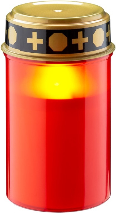 Goobay LED gravljus, rött med realistisk flikkereffekt, varmvit (3000 K), batteridrift (2x AA), för inomhus- och utomhusbruk (IP44) ryhmässä KODINELEKTRONIIKKA / Valaistus / Muu valaistus @ TP E-commerce Nordic AB (C40160)