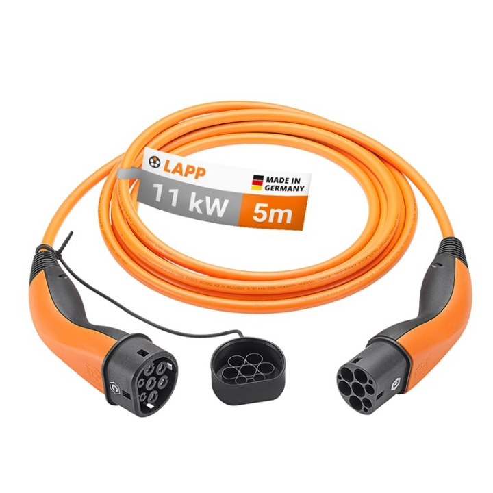 LAPP MOBILITY Latauskaapeli tyyppi 2, enintään 11 kW, 5 m, oranssi (5555934025) 20 A, 3-vaiheinen, hybridi- ja sähköautojen lataamiseen tyyppi 2 -liitännällä ryhmässä AUTO / Sähköauton lautauskaapelit ja latauslaatikot @ TP E-commerce Nordic AB (C40194)