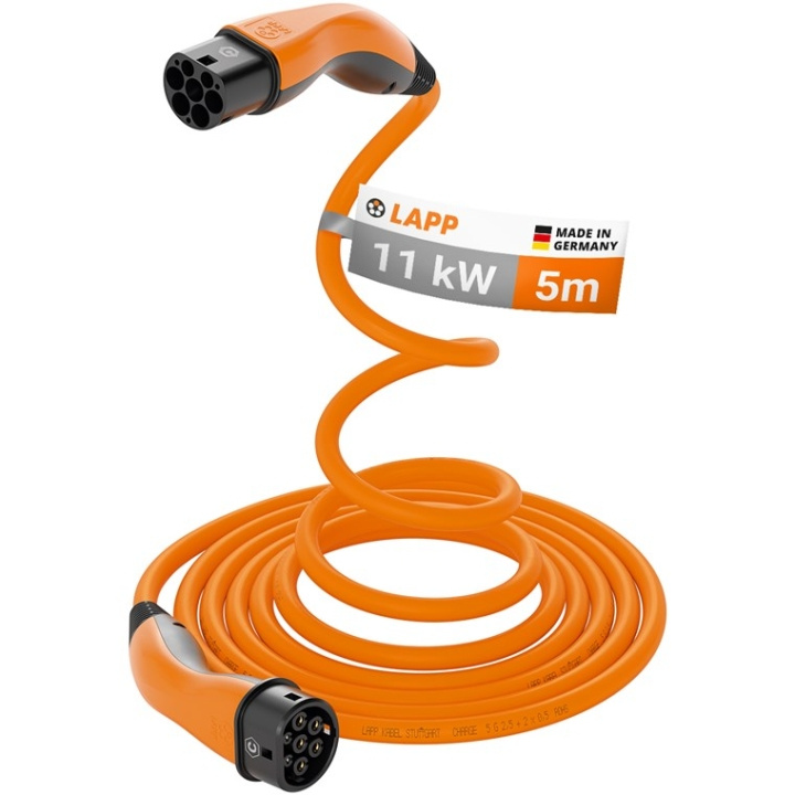 LAPP MOBILITY HELIX laddkabel Typ 2, upp till 11 kW, m, orange (5555935013) 20 A, 3-fas, för laddning av hybrid- och elbilar med Typ 2-anslutning ryhmässä AUTO / Sähköauton lautauskaapelit ja latauslaatikot @ TP E-commerce Nordic AB (C40203)