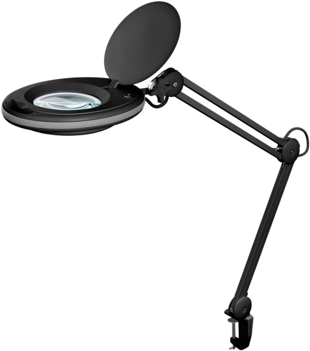 Goobay LED-förstoringslampa med klämma, 8 W, svart 650 lm, 127 mm glaslins, 1,75x förstoring, 3 dioptrier ryhmässä KOTI, TALOUS JA PUUTARHA / Työkalut & Tee itse / Muut Työkalut & Tarvikkeet @ TP E-commerce Nordic AB (C40235)