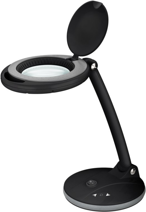 Goobay LED-förstoringslampa med stativ, 6 W, svart 80-450 lm, dimbar, 100 mm glaslins, 1,75x förstoring, 3 dioptrier ryhmässä KOTI, TALOUS JA PUUTARHA / Työkalut & Tee itse / Muut Työkalut & Tarvikkeet @ TP E-commerce Nordic AB (C40256)