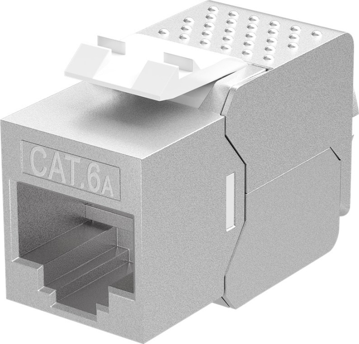 Goobay Keystone-moduuli RJ45 CAT 6A, STP, ohutlinjainen 14,7 mm leveä, krokotiilityyppi, kiinnitysnauha IDC-asennusta varten (työkaluvapaa) ryhmässä TIETOKOONET & TARVIKKEET / Kaapelit & Sovittimet / Verkko / Sovittimet & Liittimet @ TP E-commerce Nordic AB (C40286)