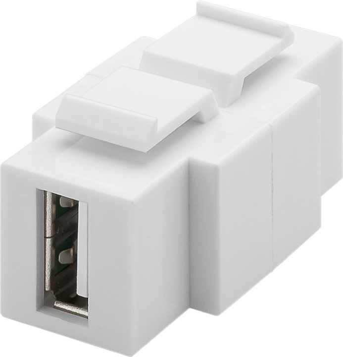 Goobay Keystone-modul, USB, kan monteras i båda ändar 16,9 mm bredd, USB 2.0-port (typ A) ryhmässä TIETOKOONET & TARVIKKEET / Kaapelit & Sovittimet / Verkko / Sovittimet & Liittimet @ TP E-commerce Nordic AB (C40296)
