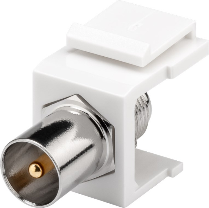 Goobay Keystone-modul, SAT/antenn IEC / koaxialplugg > F uttag 90 ° ryhmässä TIETOKOONET & TARVIKKEET / Kaapelit & Sovittimet / Verkko / Sovittimet & Liittimet @ TP E-commerce Nordic AB (C40299)