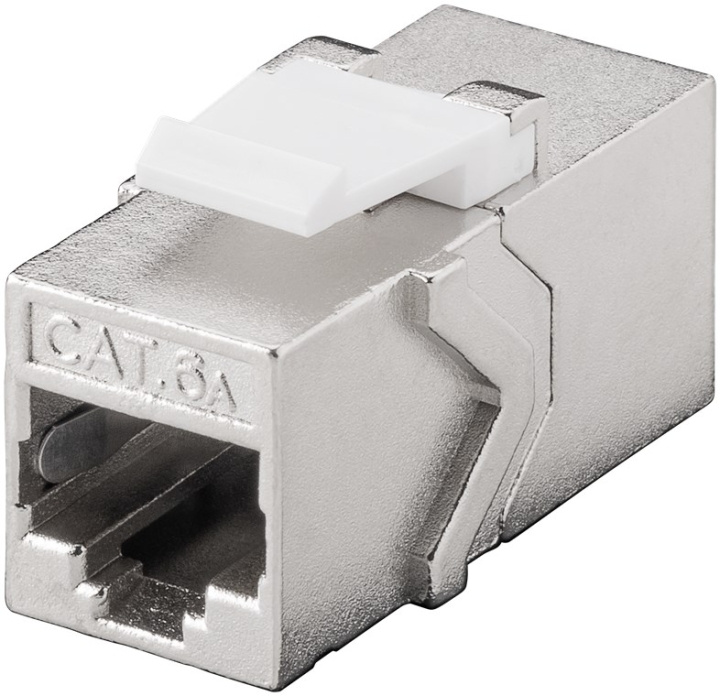 Goobay Keystone-modul RJ45-koppling CAT 6A, STP 14,7 mm bred, 2 st. RJ45-uttag (8P8C) ryhmässä TIETOKOONET & TARVIKKEET / Kaapelit & Sovittimet / Verkko / Sovittimet & Liittimet @ TP E-commerce Nordic AB (C40312)