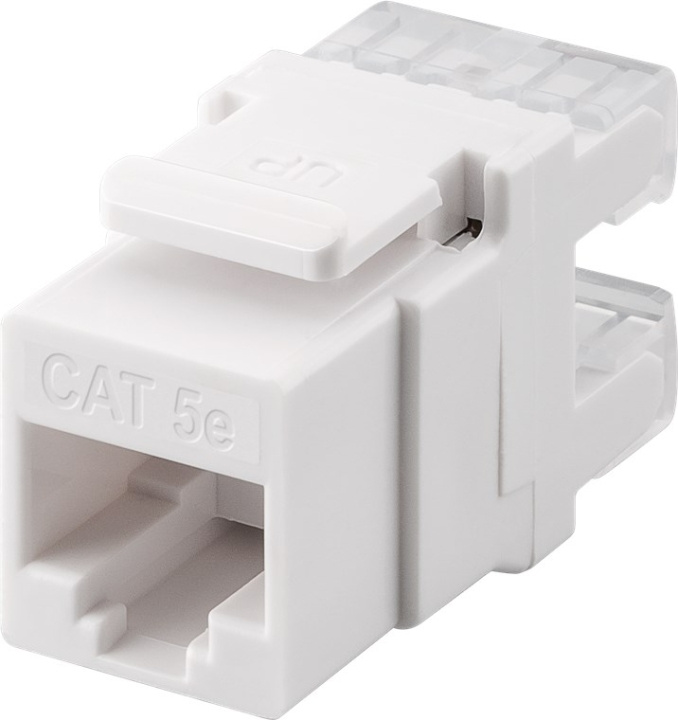 Goobay Keystone-modul RJ45 CAT 5e, UTP, 100 MHz 20 mm bred, RJ45-kontakt (8P8C). ryhmässä TIETOKOONET & TARVIKKEET / Kaapelit & Sovittimet / Verkko / Sovittimet & Liittimet @ TP E-commerce Nordic AB (C40350)