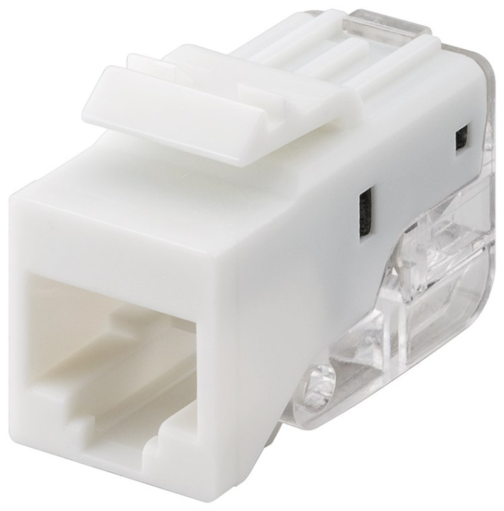 Goobay Keystone-modul RJ45 CAT 5e, UTP, 100 MHz 18,11 mm bred, RJ45-kontakt (8P8C), snap-in-system ryhmässä TIETOKOONET & TARVIKKEET / Kaapelit & Sovittimet / Verkko / Sovittimet & Liittimet @ TP E-commerce Nordic AB (C40351)